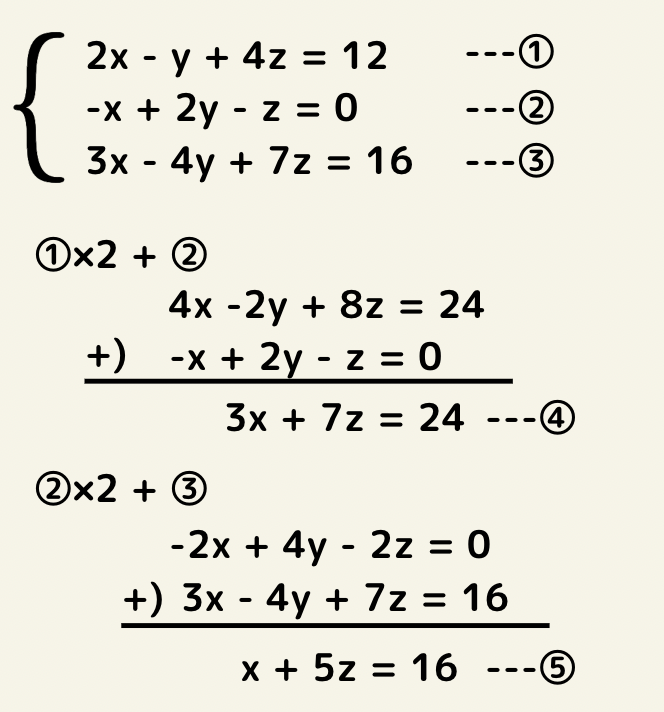 3つの連立方程式の解き方画像その２
