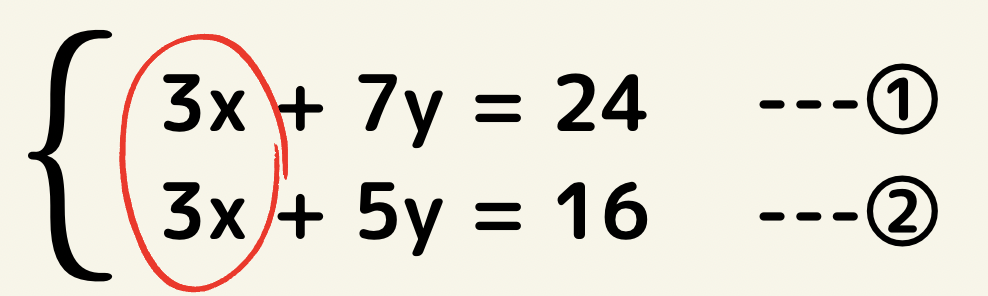 連立方程式の解き方のコツの画像その１