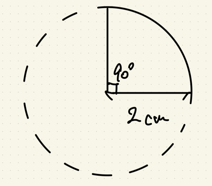 90°のおうぎ形の画像その２