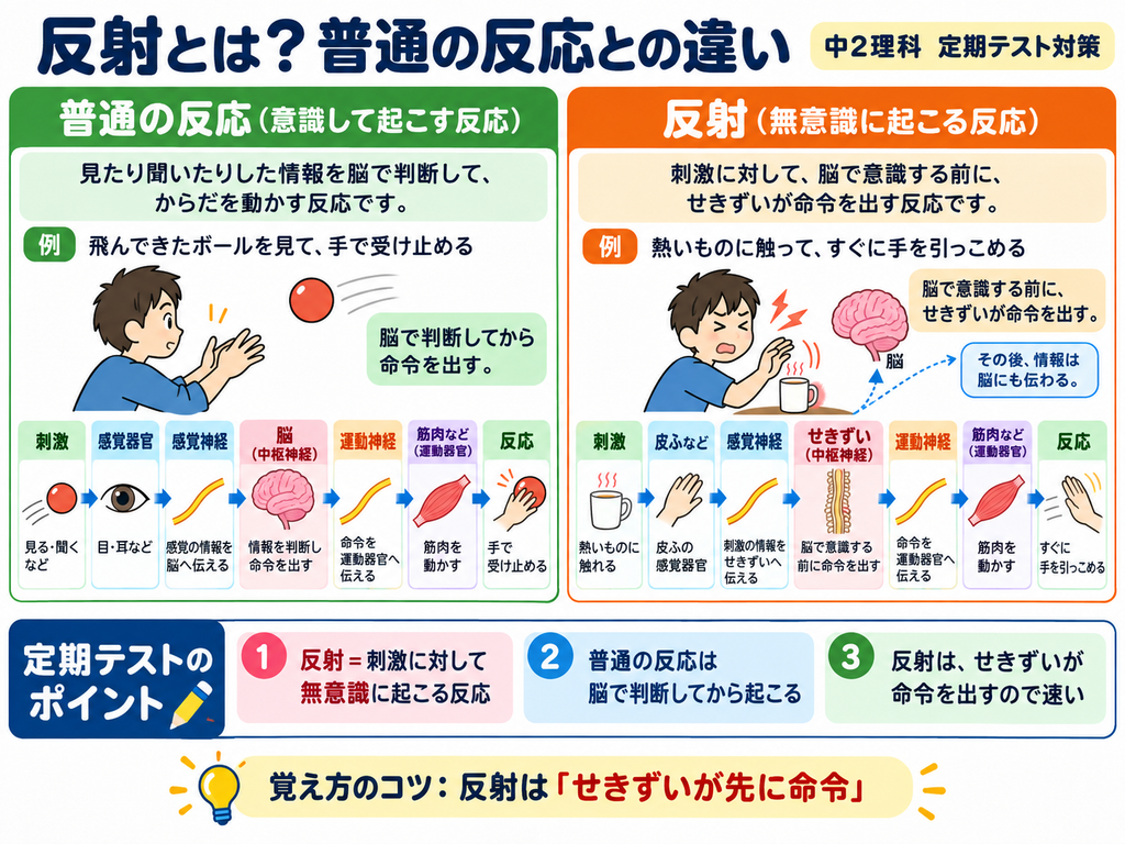 反射とは?普通の反応との違い