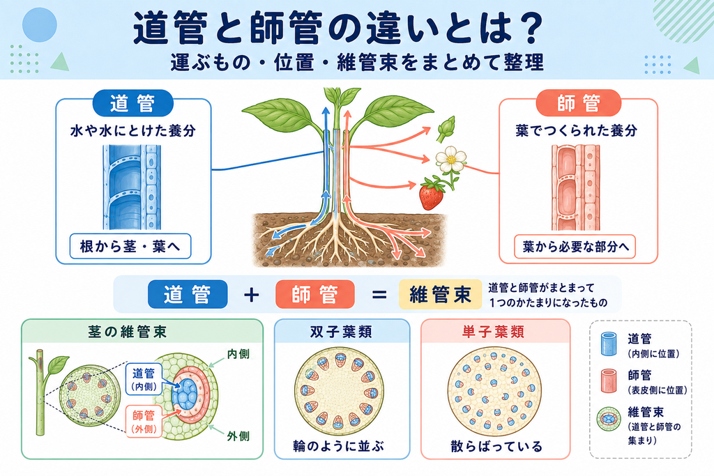 道管・師管・維管束の違い