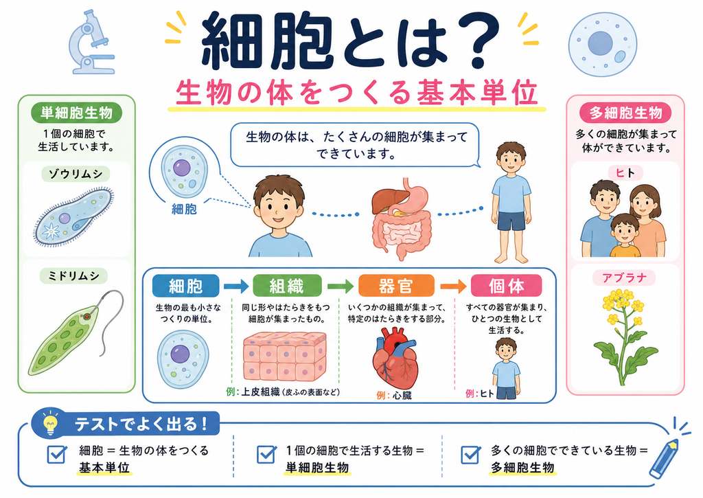 細胞とは？ 生物の体をつくる基本単位の画像