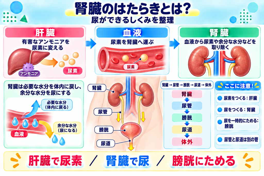 腎臓のはたらきと尿ができるしくみ
